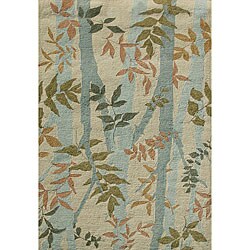 Blue/ Beige Area Rug (5' x 7'6)