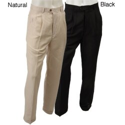 FINAL SALE Oleg Cassini Men's Double-pleat Linen Pants