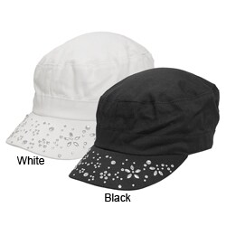 Adi Designs Women's Studded Brim Military Cap