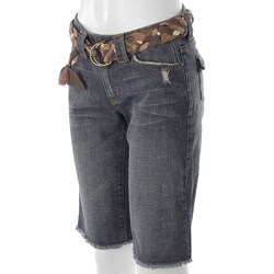 Apt. 9 Women's Distressed Belted Bermuda Shorts