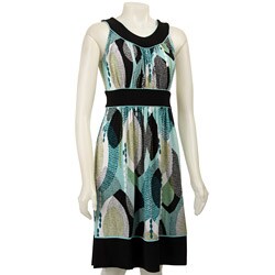 R&M Richards Women's Sleeveless Printed Jersey Dress 