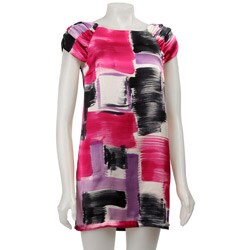 FINAL SALE BB Dakota Women's Silk Brush Stroke Dress
