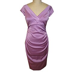 Maggy London Women's Solid Stretch Satin Dress