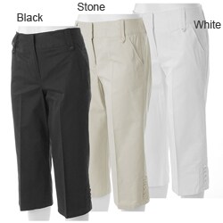 Larry Levine Women's Twill Capri Dress Pants