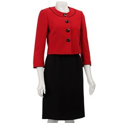 Tahari ASL Women's Colorblock Jacket and Dress Set