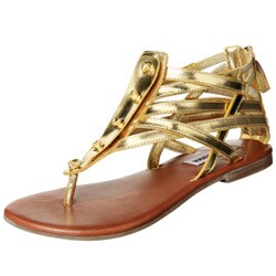FINAL SALE Steve Madden Women's 'Barbyy' Goldtone Sandals