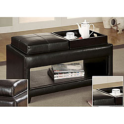 Vanity Storage Bench with Flip-top Tray