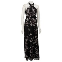 Ellen Tracy Women's Printed Halter Maxi Dress