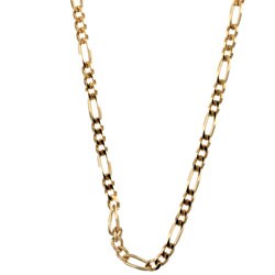 Caribe Gold  14k over Sterling  Silver 20-inch Figaro Chain