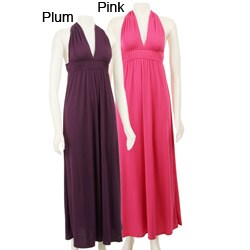 Necessary Objects Junior's Loop-back Maxi Dress