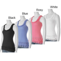 Ci Sono by Adi Junior's Ruffle and Lace Trim Tank Top
