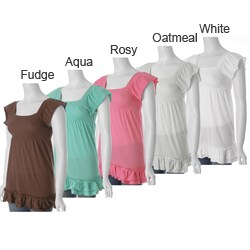 Ci Sono by Adi Junior's Square-neck Cap-sleeve Top