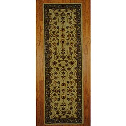 Indo Mahal Hand-Tufted Ivory Runner Rug (2'6 x 8')