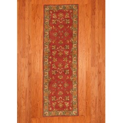 Indo Mahal Red Runner Rug (2'6 x 8')
