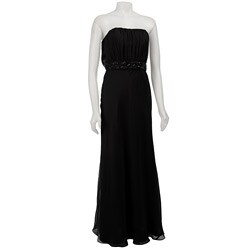 ABS by Allen Schwartz Women's Ruched Chiffon Gown