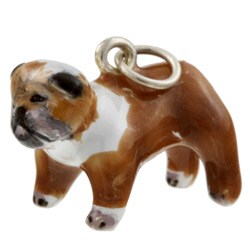Best in Show Sterling Silver Enamel English Bulldog Charm