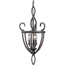 Three-light Hall/ Foyer Light with Bronze Finish