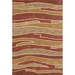 Ackworth Tufted Gold/ Red Rug (7'10 x 11')
