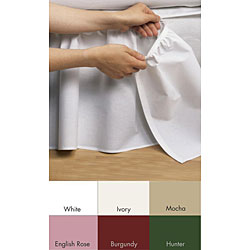 Zippered Ruffled Poplin 14-inch Drop Bedskirt