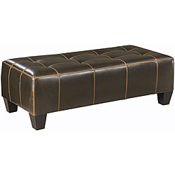 Modern Rectangle Faux Leather Ottoman