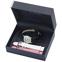 Anne Klein Women's Crystal Baguette Watch Gift Box