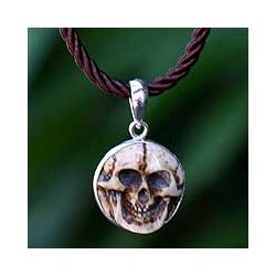 Bone and Silk 'Aged Immortal Smile' Choker (Indonesia)