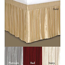 Pleated Satin Bedskirt