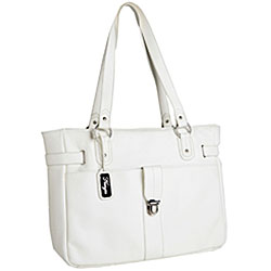 Nunzia 'Annabella' Women's White Laptop Tote