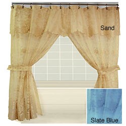 Tribute Lace Double Swag Shower Curtain
