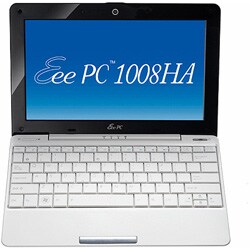 Asus Eee PC 1008HA-PU1X-WT Seashell White Netbook w/$50.00 Mail-in Rebate