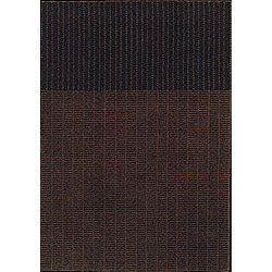 Handcrafted Calvin Klein Brown Wool/ Silk Rug (8'3 x 11')