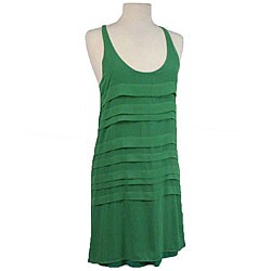 T-Bags Women's Green Pleated Dress