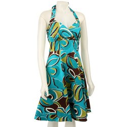 R&K Women's Surplice Halter Dress
