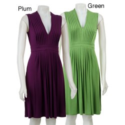 Spense Women's Pleated Sleeveless Dress 