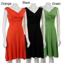 Spense Women's High-waist Draped Sleeveless Dress