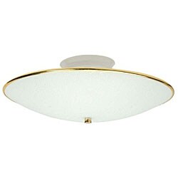 White 3-light Flush Mount Ceiling Fixture