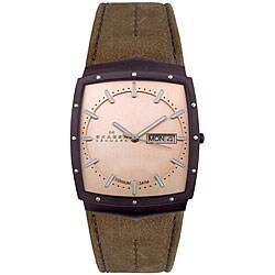 Skagen Men's Titanium Brown Leather Watch