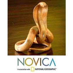 Wood 'Eternal Cobra' Statuette (Indonesia)