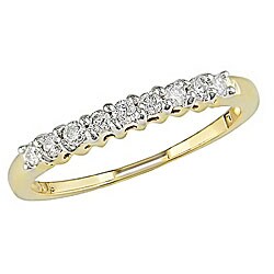 10k Gold 1/4ct TDW Diamond Semi-eternity Band (I-J, I2-I3)