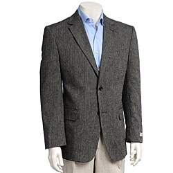U&I Men's Black/ Grey 2-button Blazer