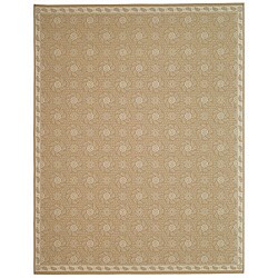Martha Stewart Pinwheel Oat Wool Rug (8'10 x 11'6)