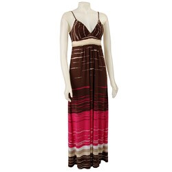 FINAL SALE Max & Cleo Women's Printed Jersey Maxi Dress
