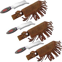 Razor Hunting Knives with Sheath (Case of 3)