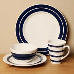 Nautica 16-piece 'J-Class Blue' Dinnerware Set , Service for 4