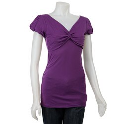 Kensie Girl Junior's Grape Knot Front Top