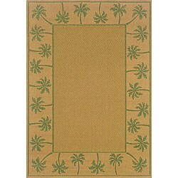 Indoor/ Outdoor Beige Rug (7'3 Round)
