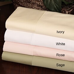 Cotton Sateen 600 Thread Count Solid Sheet Set (Rose)