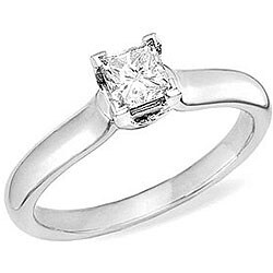 Platinum 3/4ct TDW Diamond Solitaire Ring (H-I, I1)