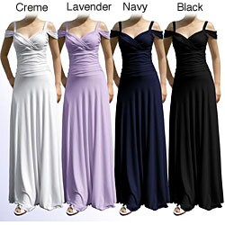 Evanese Women's Long Dress with Shoulder Bands