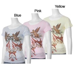 Everyday Brand Junior's Printed Burnout T-shirt